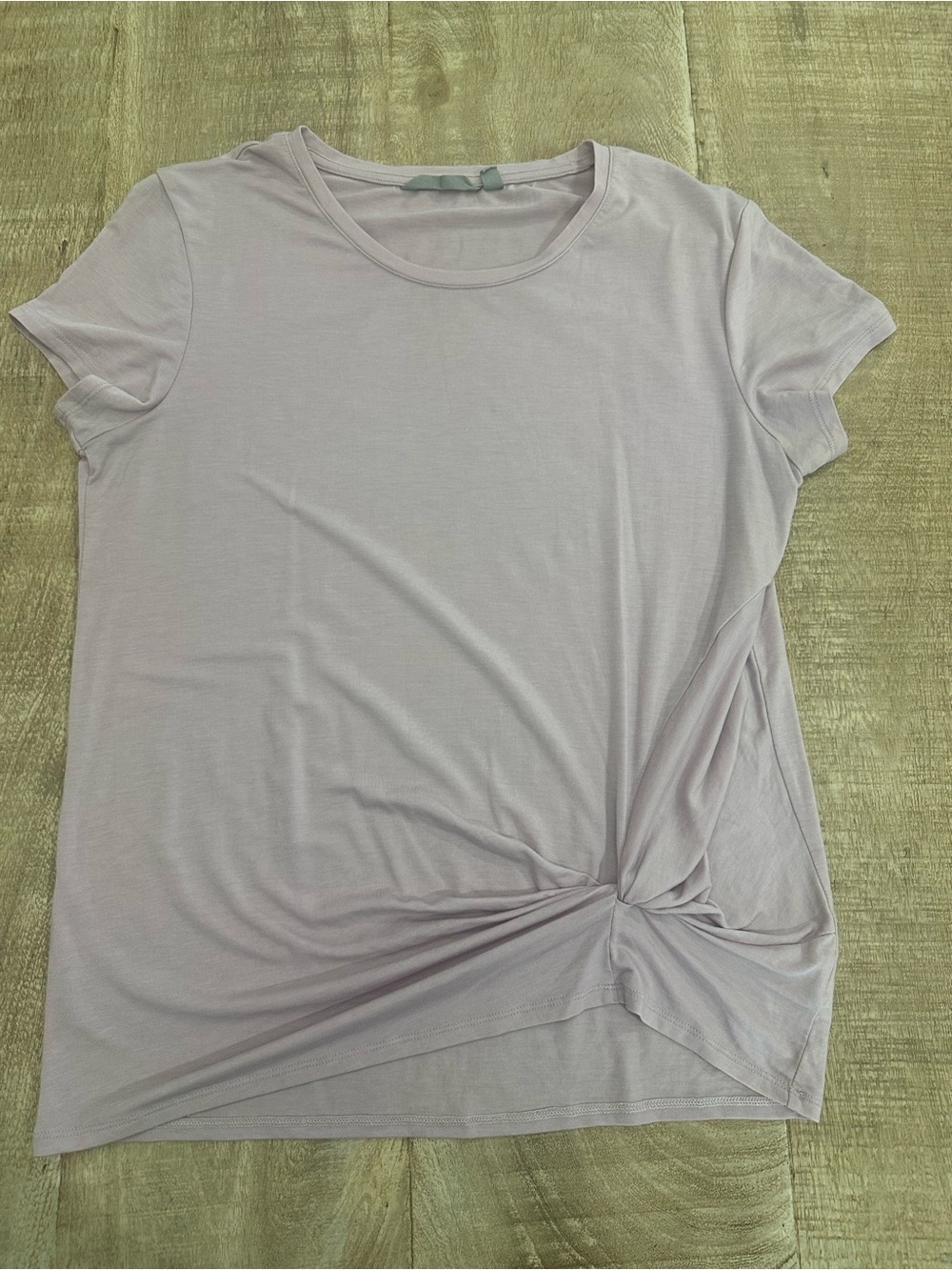 Athleta Twist Front Tee | Size M | Lavender Gray Soft Tencel Top